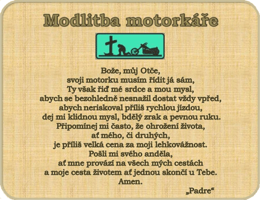 Modlitba motorkáře